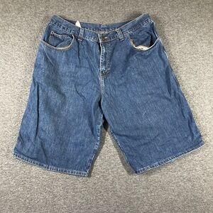 Y2K Baggy Jorts Denim Shorts Mens 40 14" Inseam Streetwear Hiphop Skater‎